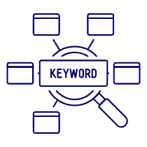 SEO Keyword Network Illustration from UX Line Set