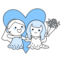 Lgbt Wedding Illustration from Seoul Duotone Set