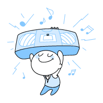 Boombox Illustration from Seoul Duotone Set