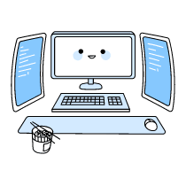 Developer Desk Illustration from Seoul Duotone Set