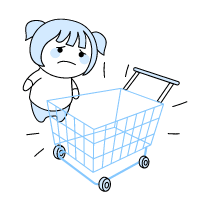 Empty Cart Illustration from Seoul Duotone Set