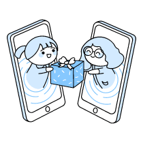 Gifting Online Illustration from Seoul Duotone Set