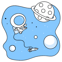 Space Illustration from Seoul Duotone Set