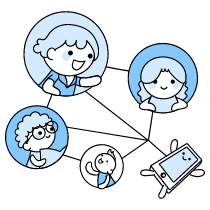 Users Network Illustration from Seoul Duotone Set