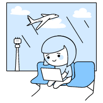 Digital Nomad Working In Airport illustration - Free transparent PNG, SVG. No Sign up needed.
