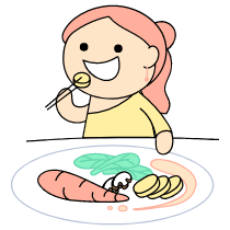 Vegan Vegetarian Activism Illustration from Seoul Set