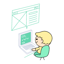 Coding A Website Illustration from Seoul Set