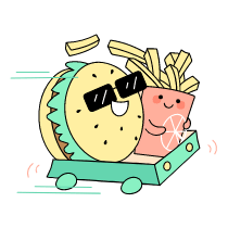 Fast Food Illustration from Seoul Set