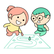 Playing Games Illustration from Seoul Set