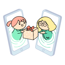 Gifting Online Illustration from Seoul Set