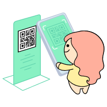 Qr Code Purchase Illustration from Seoul Set