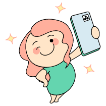 Selfie Illustration from Seoul Set