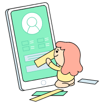 Create Account Illustration from Seoul Set