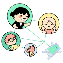 Users Network Illustration from Seoul Set