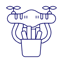 Food Delivery Drone 2 Illustration from UX Line Set