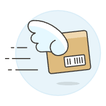 Package Fly Illustration from UX Colors Set