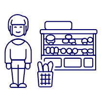 Bakery Shopping 2 1 Illustration from UX Line Set