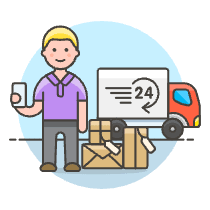 Delivery Truck 1 Illustration from UX Colors Set