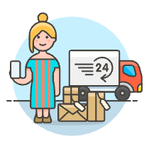 Delivery Truck 2 Illustration from UX Colors Set