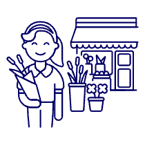 Flower Shopping 1 1 Illustration from UX Line Set