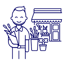 Flower Shopping 1 6 Illustration from UX Line Set