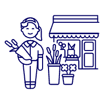 Flower Shopping 2 1 Illustration from UX Line Set