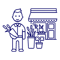 Flower Shopping 2 6 Illustration from UX Line Set