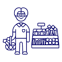 Grocery Shopping 3 1 Illustration from UX Line Set