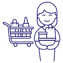 Grocery Shopping Cart 2 Illustration from UX Line Set