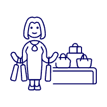 Purse Shopping 1 Illustration from UX Line Set