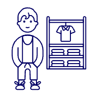 Shopping Experience Cloth Shop Illustration from UX Line Set