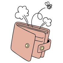 Empty Wallet Illustration from Bruxelles Set