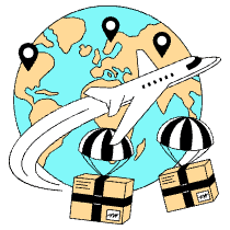 Free Shipping Illustration from London Set