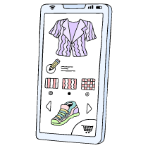 Shopping Customize Product With Online Shopping Illustration from Bruxelles Set