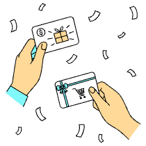 Shopping Gift Cards Illustration from London Set