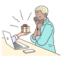 Shopping Gifting Online Gifting Illustration from Bruxelles Set