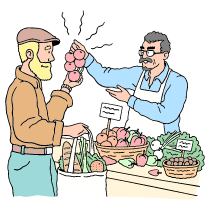 Shopping Market Fair Illustration from Bruxelles Set
