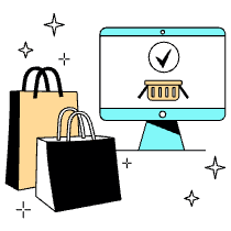 Shopping Order Completed Illustration from London Set
