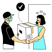Shopping Order Delivered Illustration from London Set