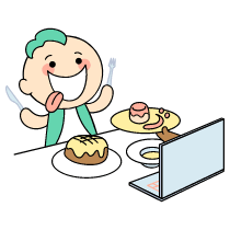 Order Food Online From Restaurants Illustration from Seoul Set