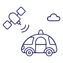 Satellite Car Illustration from UX Line Set