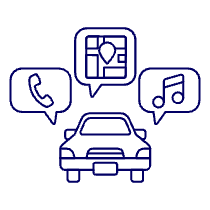 Smart Car Control Illustration from UX Line Set
