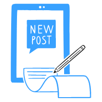 Create New Post Illustration from Brooklyn Set