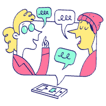 Social Media Discussion Illustration from Havana Set