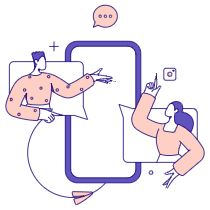 Social Media Discussion Illustration from Bangalore - Free Set