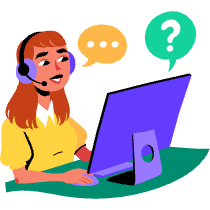 Customer Service Call Center Illustration from Free illustrations Set