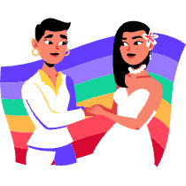 Lgbt Wedding Illustration from Free illustrations Set