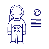 Astronaut Illustration from UX Line Set