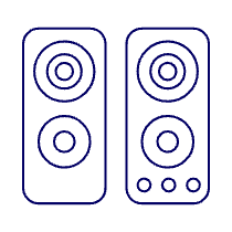 Audio Speakers 1 Illustration from UX Line Set
