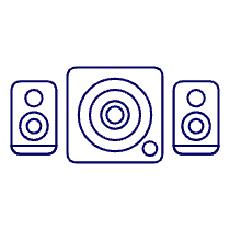 Audio Speakers 2 Illustration from UX Line Set